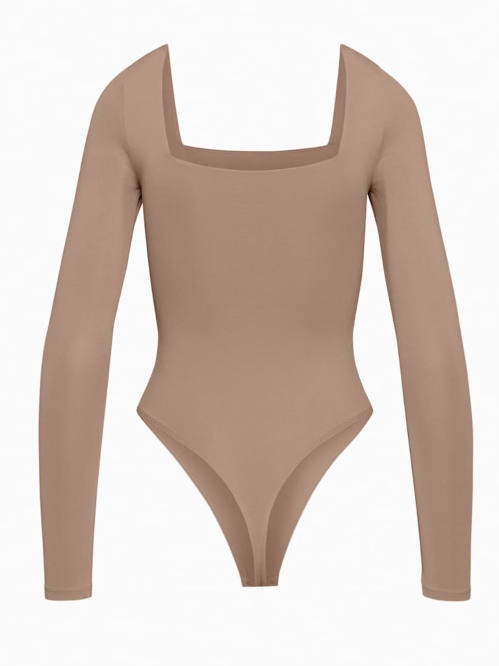 Babaton Square Neck Long-Sleeve Bodysuit - Taupe - Picture 4 of 9
